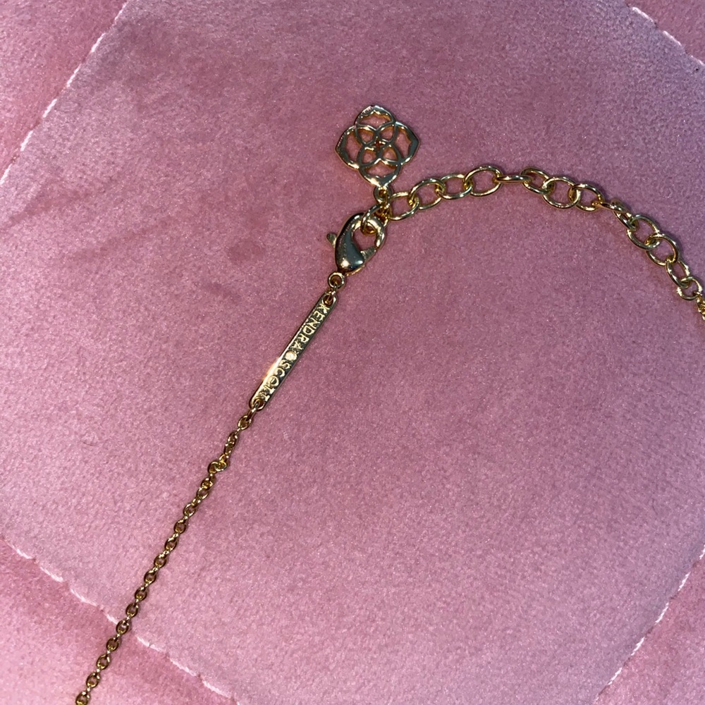 Kendra Scott Gold Pink Gemstone Necklace - Picture 4 of 8